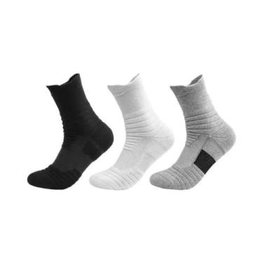 Imagem de Meias De Compressão Respiráveis Para Homens, 3 Pares, Alta Elasticidad