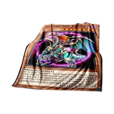 Imagem de Cobertor De Pelúcia Macio De Dragão Branco Com Olhos Azuis Yu Gi Oh An