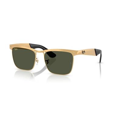 Imagem de Óculos de Sol Ray-Ban Wayfarer Deluxe 0RB3875 927633 Tam 56 / Ouro - Lentes Verde