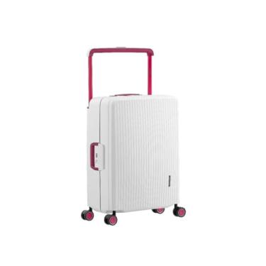 Imagem de Mala de Viagem Bordo Pequena 10kg Rígida PP com Cadeado TSA Rodas Duplas 360°(Branco)