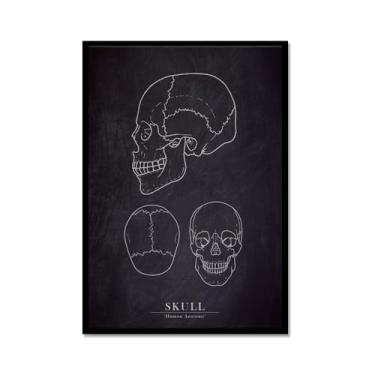Imagem de Arte de anatomia humana, pintura em tela médica, vintage, esqueleto muscular, educação, pôster, impressão de imagem de parede, decoração de clínica hospitalar (SKU8,20,3x30,5 cm = (20 x 30 cm