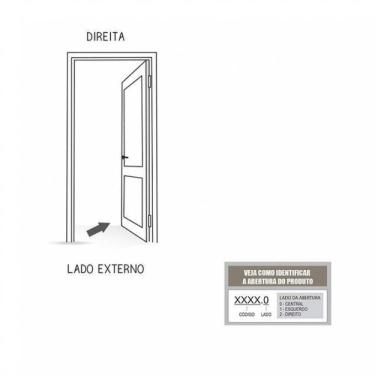 Imagem de Porta de Giro Madeira Duraplac Branca com Batente de Aço Riobras Pronta 215cmx85cm Branco