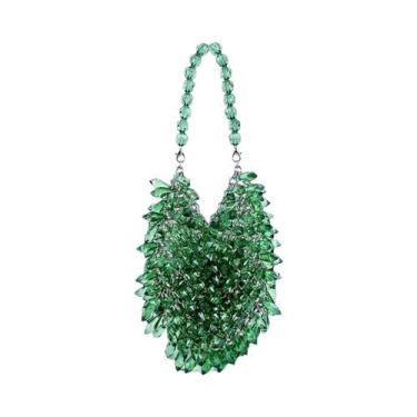 Imagem de Bolsa De Jantar Feminina Pequena Feita À Mão Com Contas De Acrílico Em