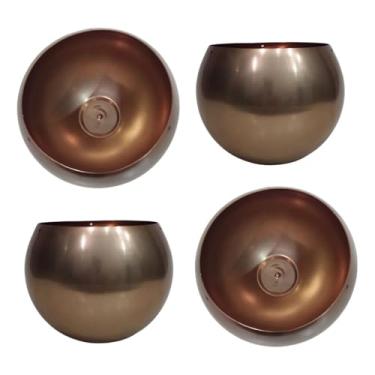 Imagem de Cachepot Aluminio Bronze Anodizado Esferico Mesa Jardim V15