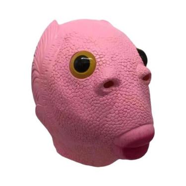 Imagem de Máscara De Cosplay Cabeça De Peixe Verde Para Adultos, Homens E Mulher