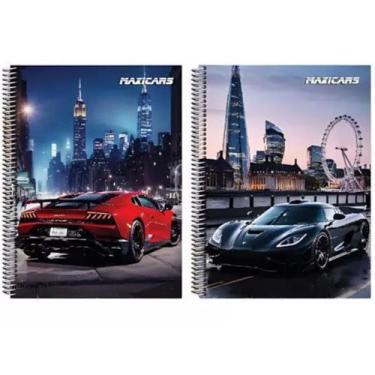 Imagem de Kit 2 Caderno Maxicars Capa Dura 96 Folhas Arame Reforçado - 38927IMP2