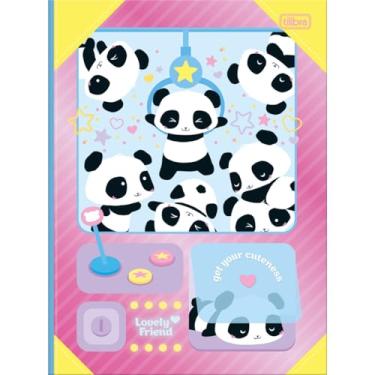 Imagem de Caderno Lovely Friends Pandas Universitário Brochura TILIBRA - 80 Folhas (Get Your Cuteness)