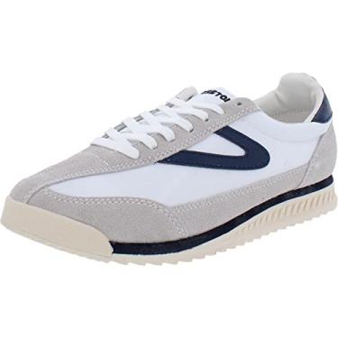 Imagem de Tênis Rawlins Feminino TRETORN | Tênis de Moda Casual com Lace-Up Feminino | Bonito tênis com estilo vintage clássico para caminhadas diárias conforto branco/marinho 8,5