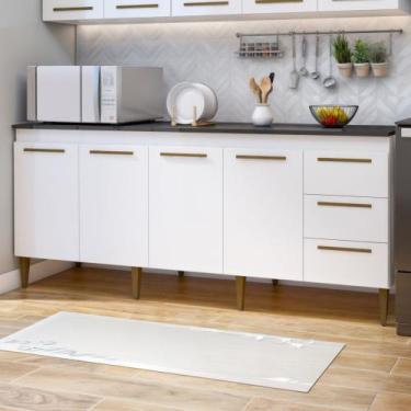 Imagem de Balcão Atenas 4 Portas e 3 Gavetas - Kaiki Móveis