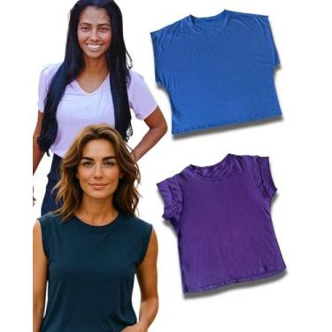 Imagem de Kit 4 Regata Muscle Tee Blusa Feminina Básica Confortável - Organiky, 