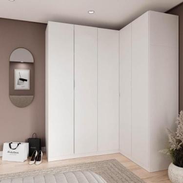 Imagem de Guarda Roupa Modulado de Canto 5 portas 3 Peças Hera CabeCasa MadeiraM