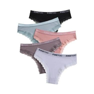 Imagem de Calcinhas De Algodão Sem Costura Para Mulheres, Baixa Cintura, Cintura