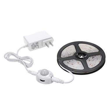 Imagem de Luz de tira LED com sensor movimento PIR 12V Lâmpada noturna indução para armário gaveteiro lado da cama escadas Auto li