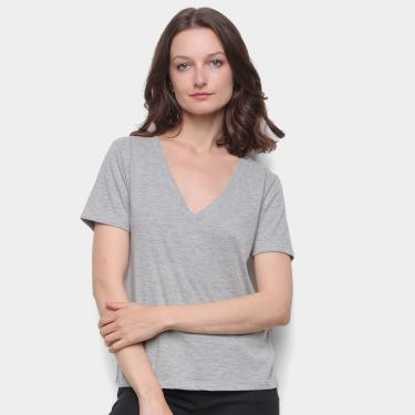 Imagem de Blusa Hering Básica Gola V Feminina-Feminino