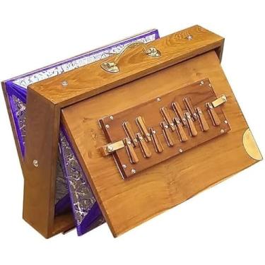 Imagem de Amilav Collections Shruti Box Instrumento Musical Swar Peti, Caixa Shruti para Yoga, Canto (440 Hz, Tamanho: 38.1 cm X 25.4 cm X 7.6 cm)