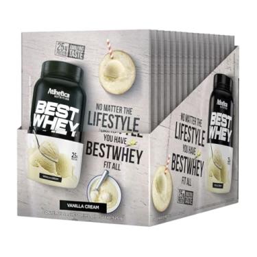 Imagem de Best Whey, Blend Proteico Premium, 15 Unidades, 25g de Proteína por Porção, Sem Açúcar, Com WPC, WPI e WPH - Baunilha