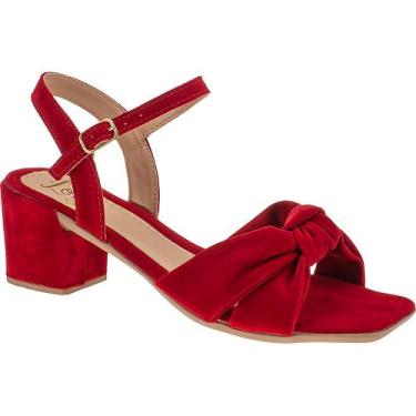 Imagem de Sandalia Lóris Feminina de Tiras Cruzada em Nó Saltinho Medio Festa Co