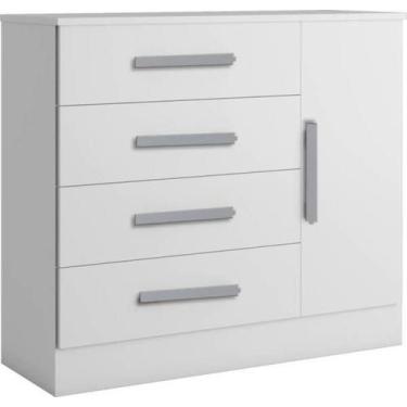 Imagem de Cômoda para quarto 4 gavetas com sapateira - Zeus Bianchi - Bianchi Mó