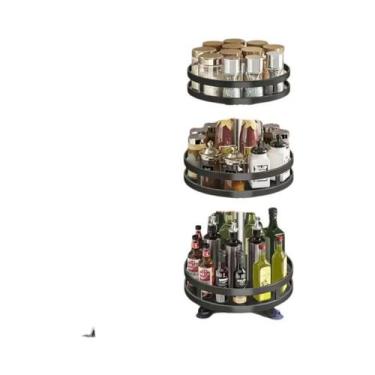 Imagem de 360 graus Organizador De Temperos Rotativo Bandeja De Armazenamento An