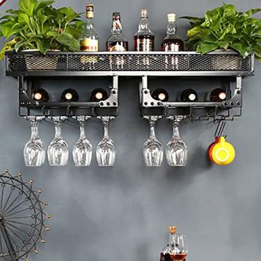Imagem de Prateleiras de vinho montadas na parede, rack de vinho montado na parede, rack de vinho de parede, rack de exibição de vinho de parede de metal, prateleiras de vinho montadas na parede de grande