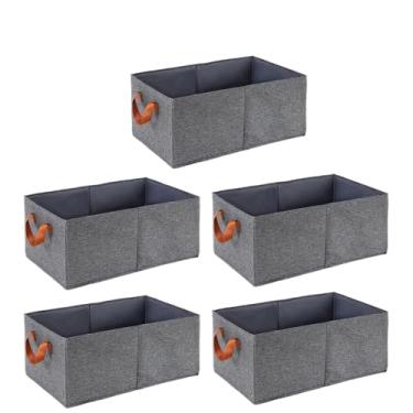 Imagem de Caixa de armazenamento, ideal para guarda-roupa, com design multifuncional, capaz de guardar lingerie, calças e jeans.(KIT5)