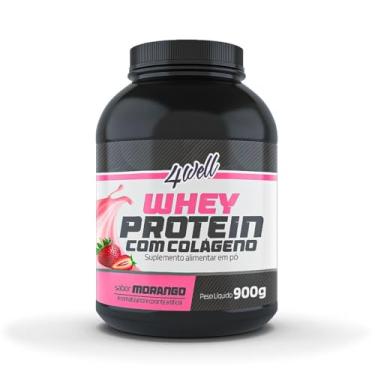 Imagem de Whey Protein com Colágeno 900g 4well (Morango)