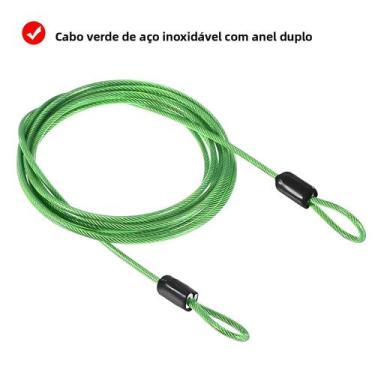Imagem de Cabo De PVC Verde Revestido De 2mm De Espessura, Corda De Aço Inoxidáv