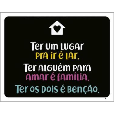 Imagem de Kit 10 Placas Ter Lugar Ir Lar Amar Família 36X46