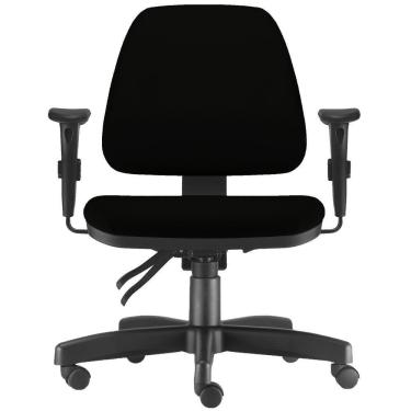 Imagem de Cadeira de Escritório Giratória Executiva Ergonômica Sky L02 Couro Sintético Preto - Lyam Decor