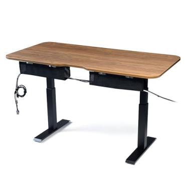 Imagem de PERFECT POSTURE Conjunto de gerenciador de cabos de malha de 2 peças – sistema organizador de cabos e gerenciamento de cabos de malha flexível sob a mesa – Preto (2X 18)