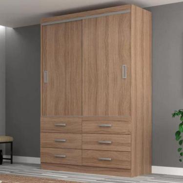 Imagem de Guarda Roupa Casal Veneza Premium 2 Portas De Correr 6 Gavetas - Demolição Demolição