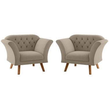 Imagem de Conjunto Poltrona Decorativa Roseira Inca Castor