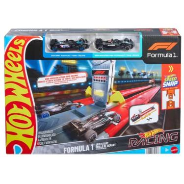 Imagem de Conjunto Pista HOT Wheels Racing Formula 1 GRID START com 2 Carros Mattel JKM88