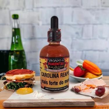 Imagem de Molho De Pimenta Carolina Reaper Com Azeite 60 Ml - VICIADO EM PIMENTA