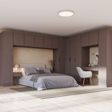 Imagem de Guarda-roupa Modulado de Canto Linear 12 Peças com 13 Portas Orion Cabecasa Madeiraoriginals Mocha