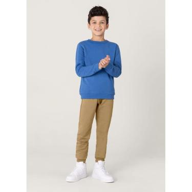 Imagem de Calça jogger básica infantil menino moletinho Brandili Verde-Masculino