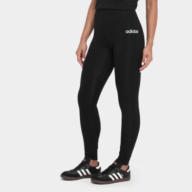 Imagem de Calça Legging Adidas Casual Feminina, Preto, Branco, M