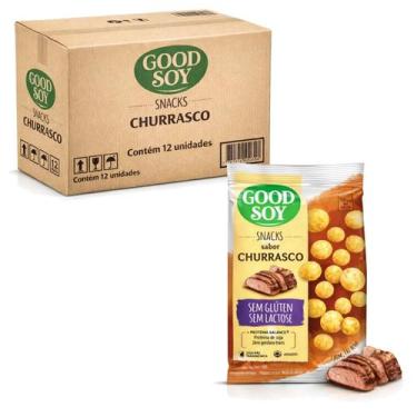 Imagem de Kit 12 Snacks De Soja Goodsoy S/ Gluten Churrasco 25G