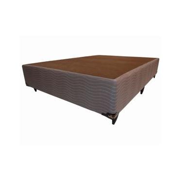 Imagem de Base Box para Colchão de Casal Ortobom New Magestic 41x138x188cm - Marrom