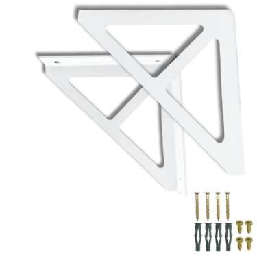 Imagem de 2 Suportes Tipo Triangular Embutido Para Prateleira Mão Francesa De Pa