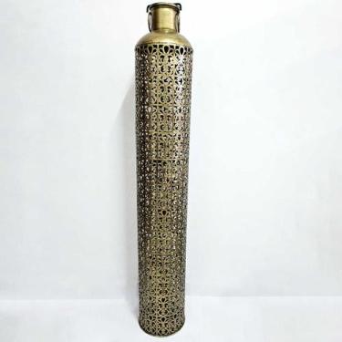 Imagem de Vaso Lamparina Indiano de Ferro Dourado 121 cm de Altura - Sarat Moda 