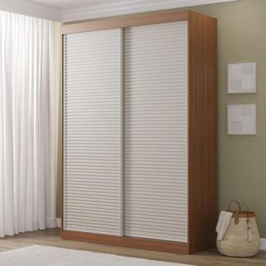 Imagem de Guarda-Roupa 2 Portas Ripadas Samambaia CabeCasa MadeiraMadeira Freijó