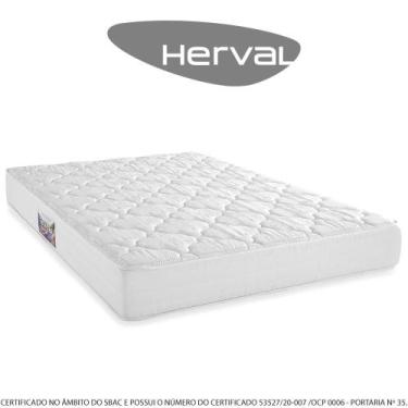 Imagem de Colchão Casal Herval Top D45 New, 25x128x188 cm, Espuma D45