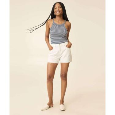 Imagem de Short Sarja Feminino Strass Bolsos Marisa-74738, Branco, 44