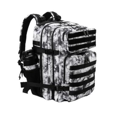 Imagem de Mochila Tática Grande 45L 3P Impermeável Para Caminhadas, Camping E Es