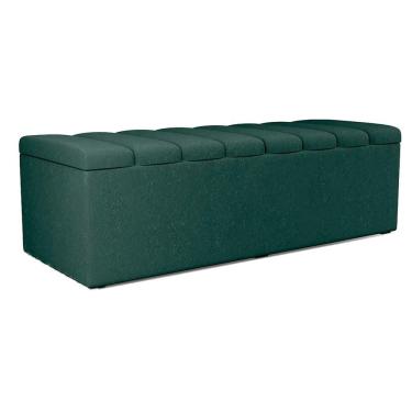Imagem de Recamier Calcadeira Bau 140 Cm Dalia Linho Verde Musgo