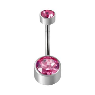 Imagem de Piercing De Umbigo Feminino Em Titânio 14G Com Pedra CZ Premium - Joia