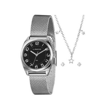 Imagem de Relógio + Colar e Brincos  Orient Kit Feminino Prata LRMH224L30 K0DUP2SX-Feminino