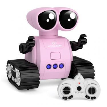 Imagem de Robô Programável Rosa – Dzxlin, Controle Remoto 2,4 GHz com Projeção de Luz, Dança e Sensor de Gestos para Crianças