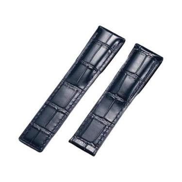 Imagem de Pulseira De Relógio Masculina Em Couro Legítimo 20mm 22mm 24mm Com Fec